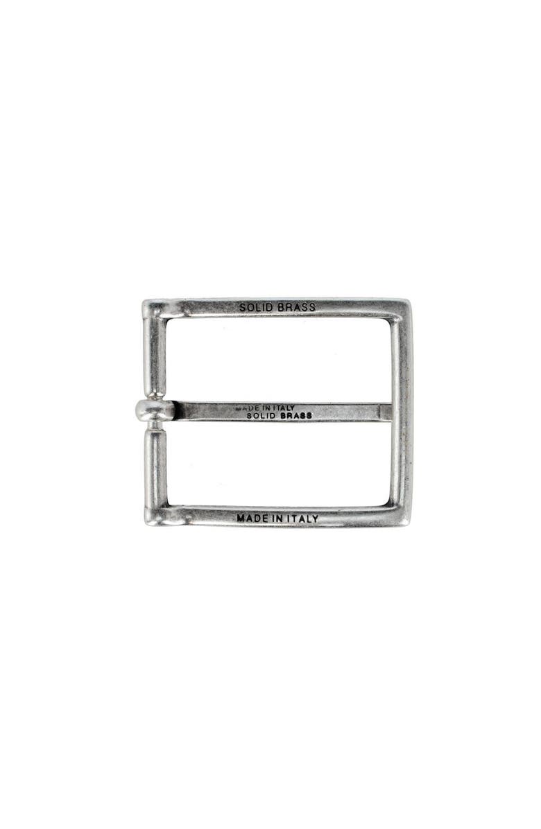 Trafalgar 35mm Lasered Patterned Solid Brass Italian Harness Belt Buckle, Alternate, color, English Silver