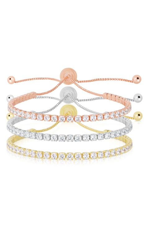 Set of 3 Cubic Zirconia Tennis Bracelets