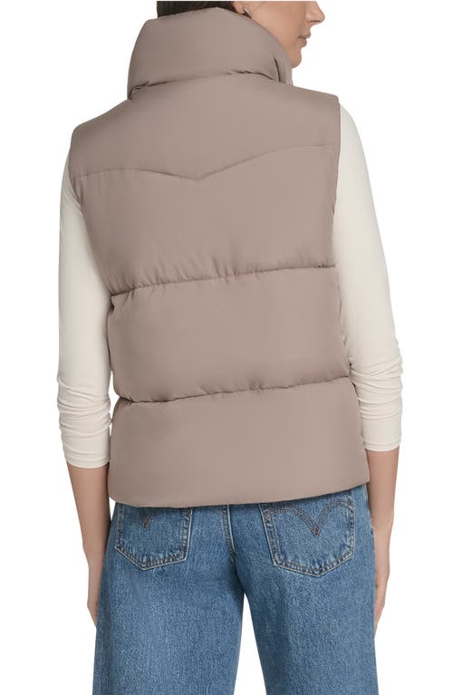 Levi's Quilted Puffer Vest In Gray