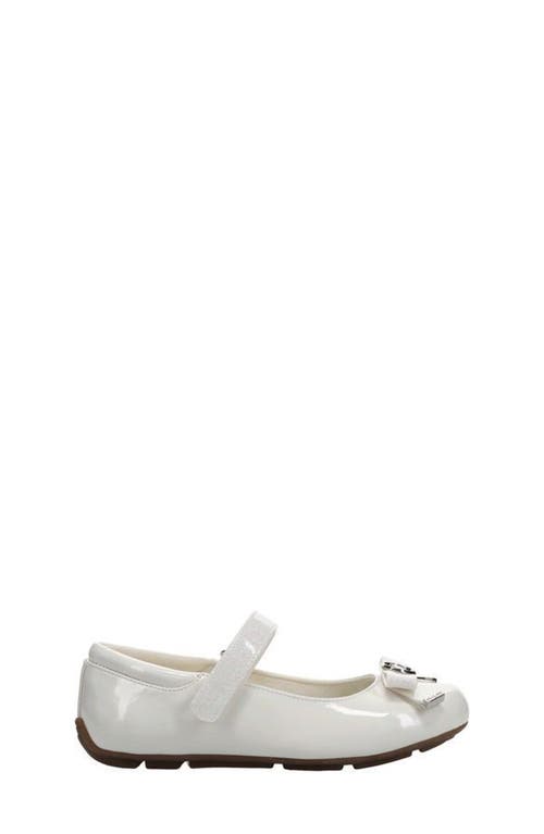 Michael Michael Kors Kids' Rover Bow Mary Jane Flat In White/glitter
