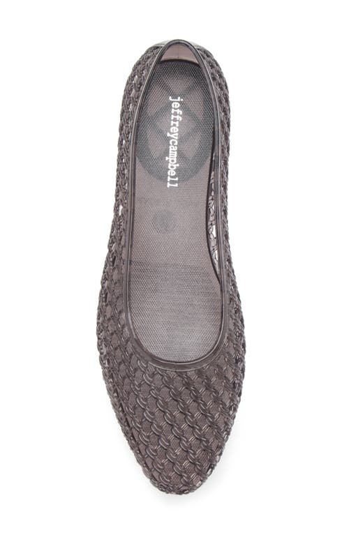 Jeffrey Campbell Bestie Jelly Flat In Gray