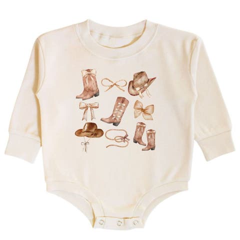 Cowgirl Cutie Long Sleeve Romper (Baby)