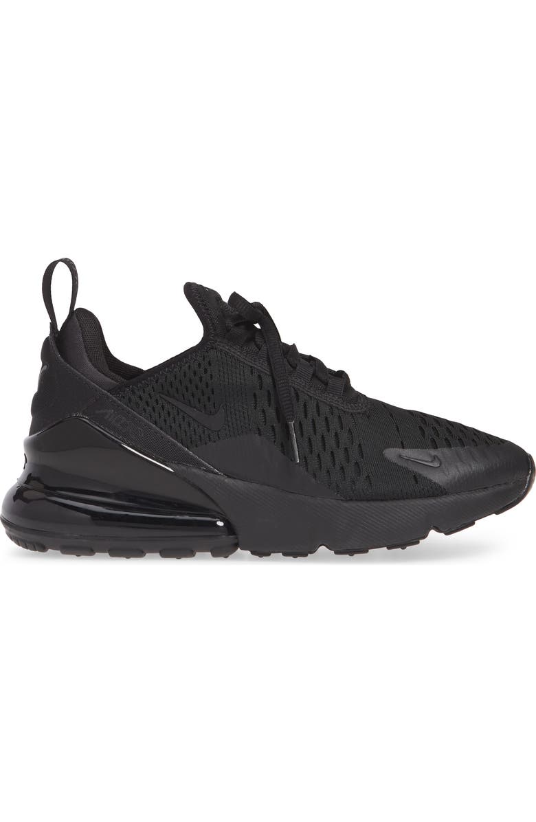 Nike Air Max 270 Sneaker, Alternate, color, Black/ Black