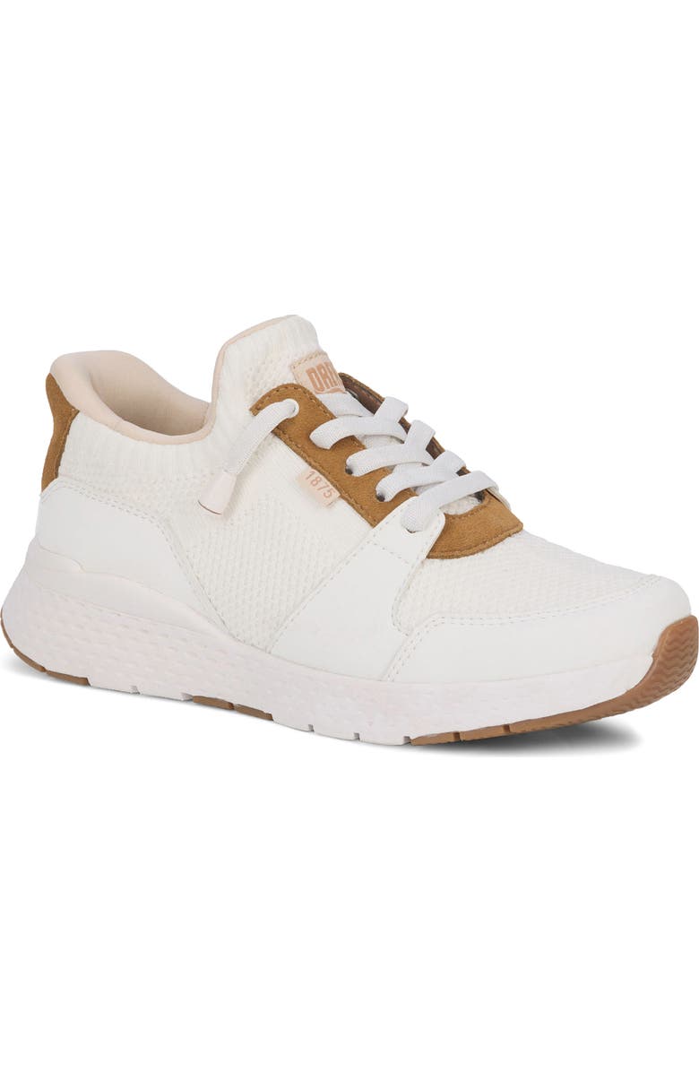 DREW Bobbie Lace-up Sneaker, Main, color, White Suede Combo