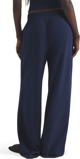 Cotton Blend Jersey Wide Leg Pants