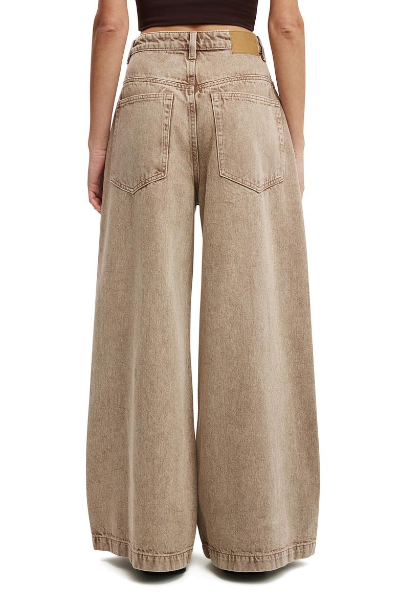 Cotton On Women's 91 Wide Jean, Alternate, color, Brown Stonewash