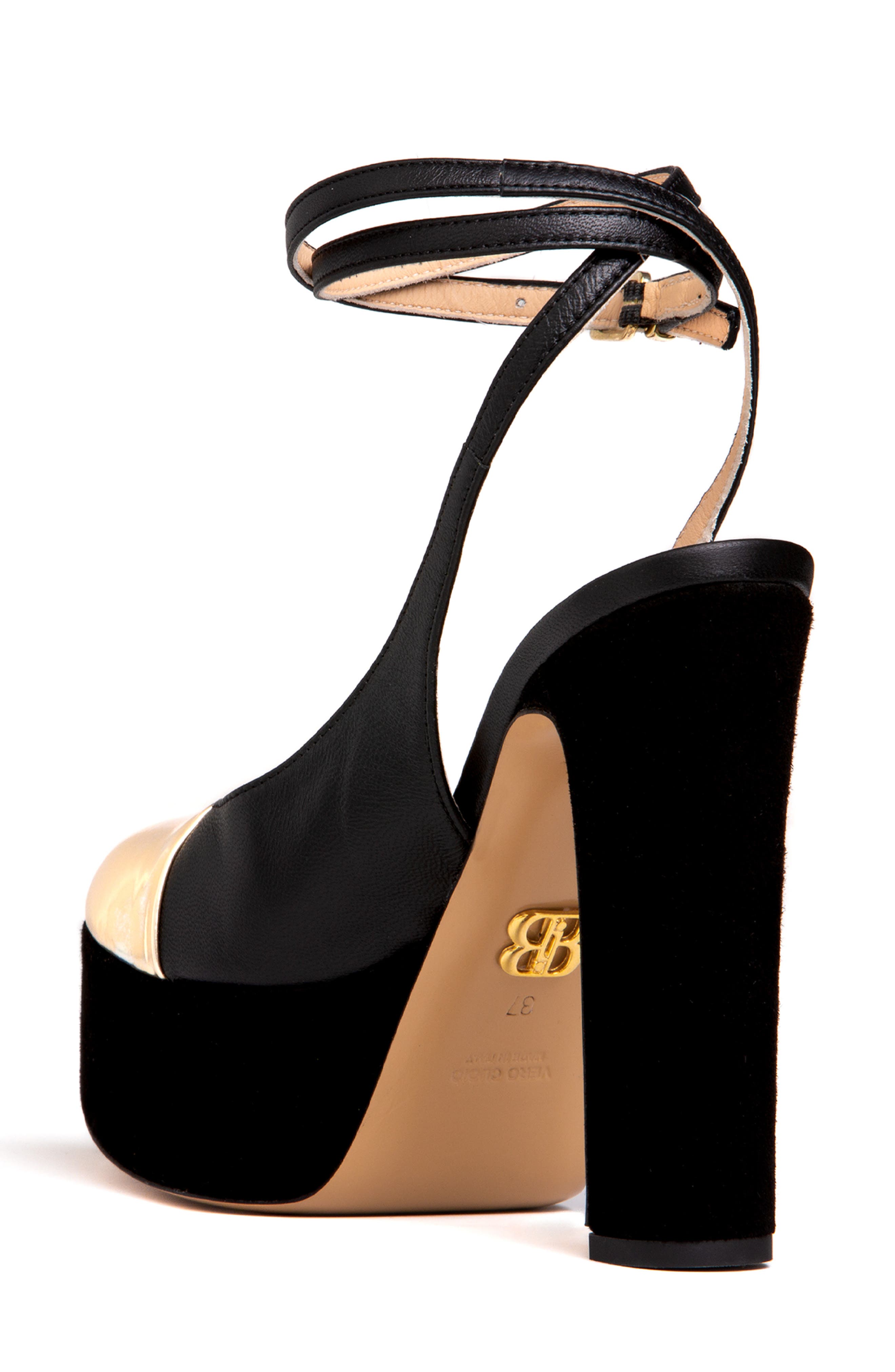 BEAUTIISOLES Odessa Ankle Strap Cap Toe Platform Pump, Alternate, color, 