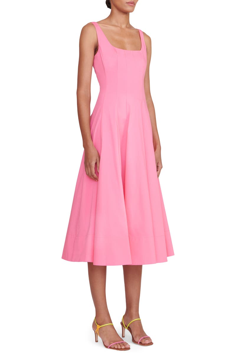 STAUD Wells Stretch Cotton Dress, Alternate, color,