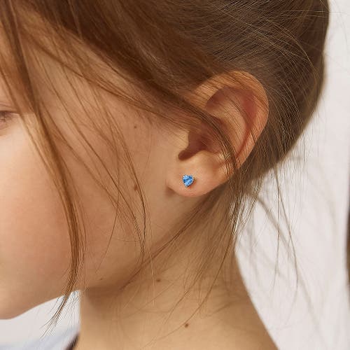Shop In Season Jewelry Cubic Zirconia Birthstone Heart Solitaire Earrings In March