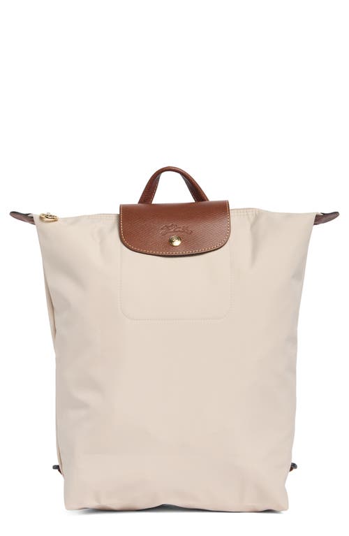 Longchamp Medium Le Pliage Backpack In White