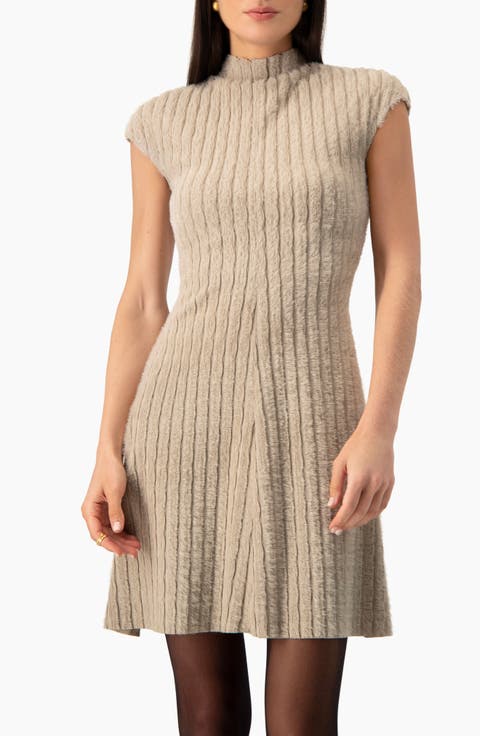 Chic Cable-knit A-line Dress