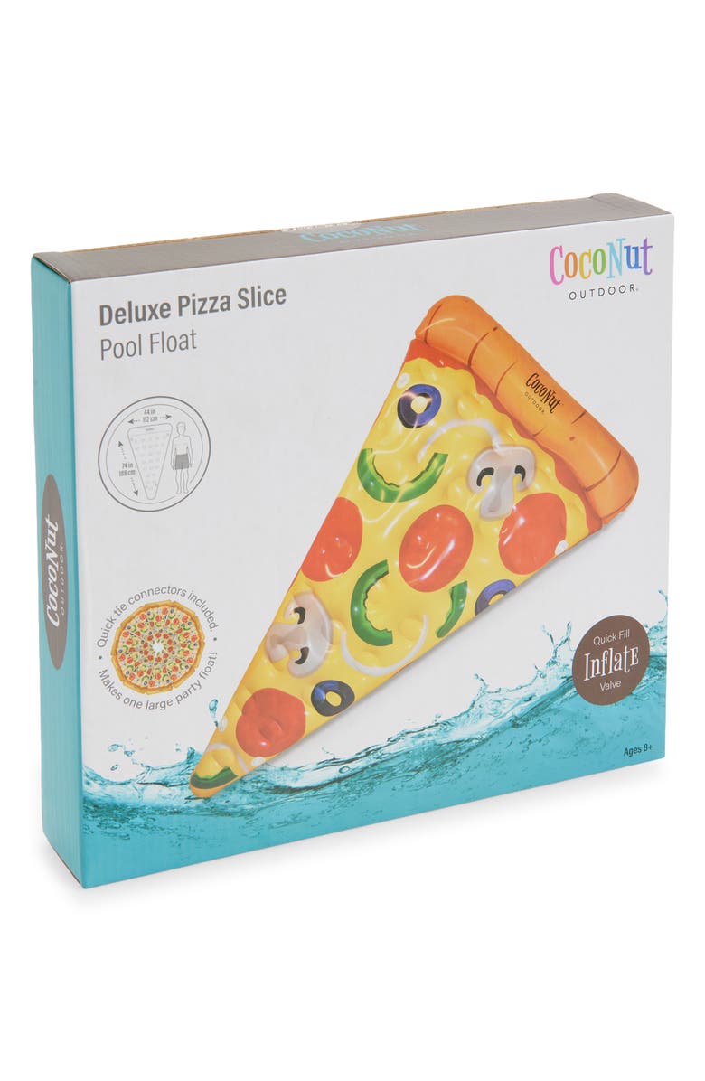 Coconut Outdoor Deluxe Pizza Slice Pool Float, Main, color, Yellow