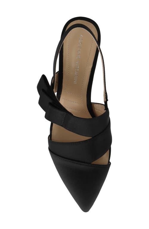 Adrienne Vittadini Sandri Kitten Heel Slingback Pump In Black St