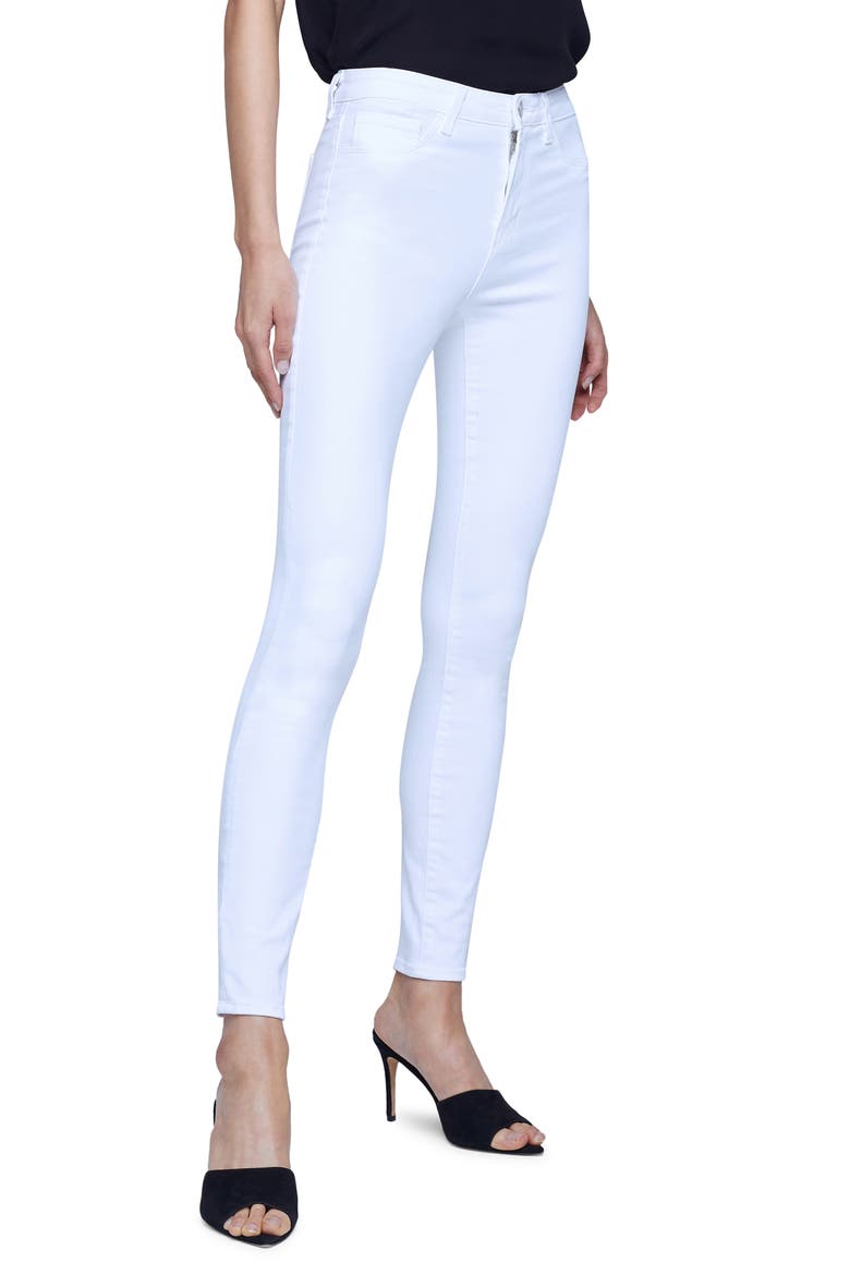 Marguerite High Waist Skinny Jeans, Alternate, color, BLANC