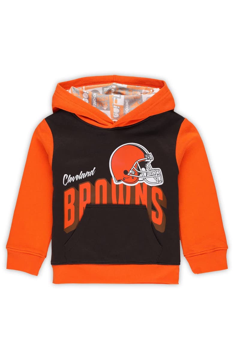 Outerstuff Toddler Brown Cleveland Browns Coin Toss Pullover Fleece Hoodie & Pants Set, Alternate, color, Brown