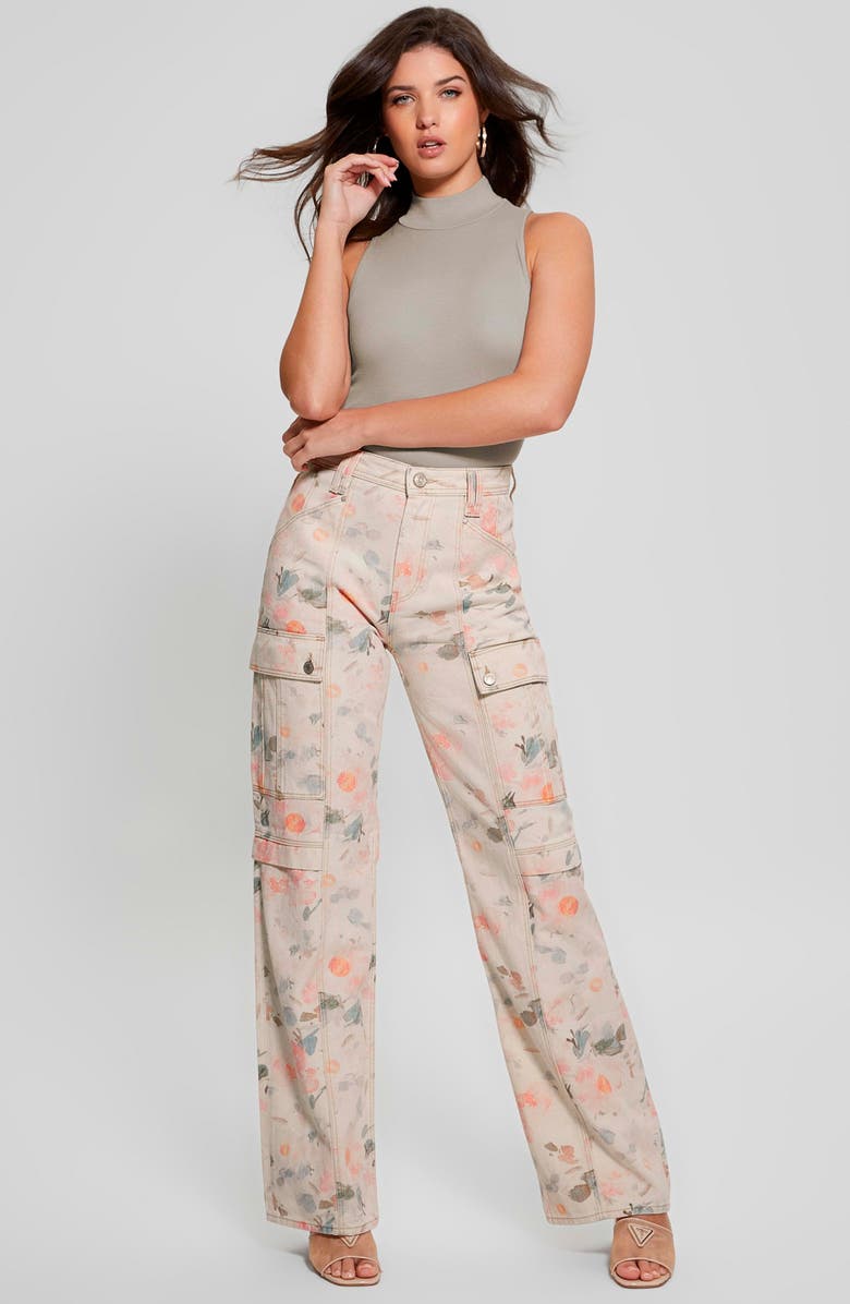 GUESS Priscilla Mock Neck Sleeveless Rib Sweater, Alternate, color, 