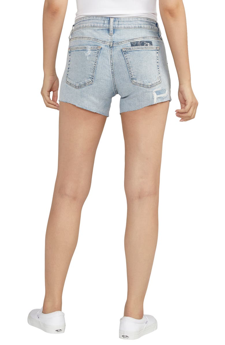 Silver Jeans Co. Distressed Boyfriend Denim Shorts, Alternate, color, Indigo