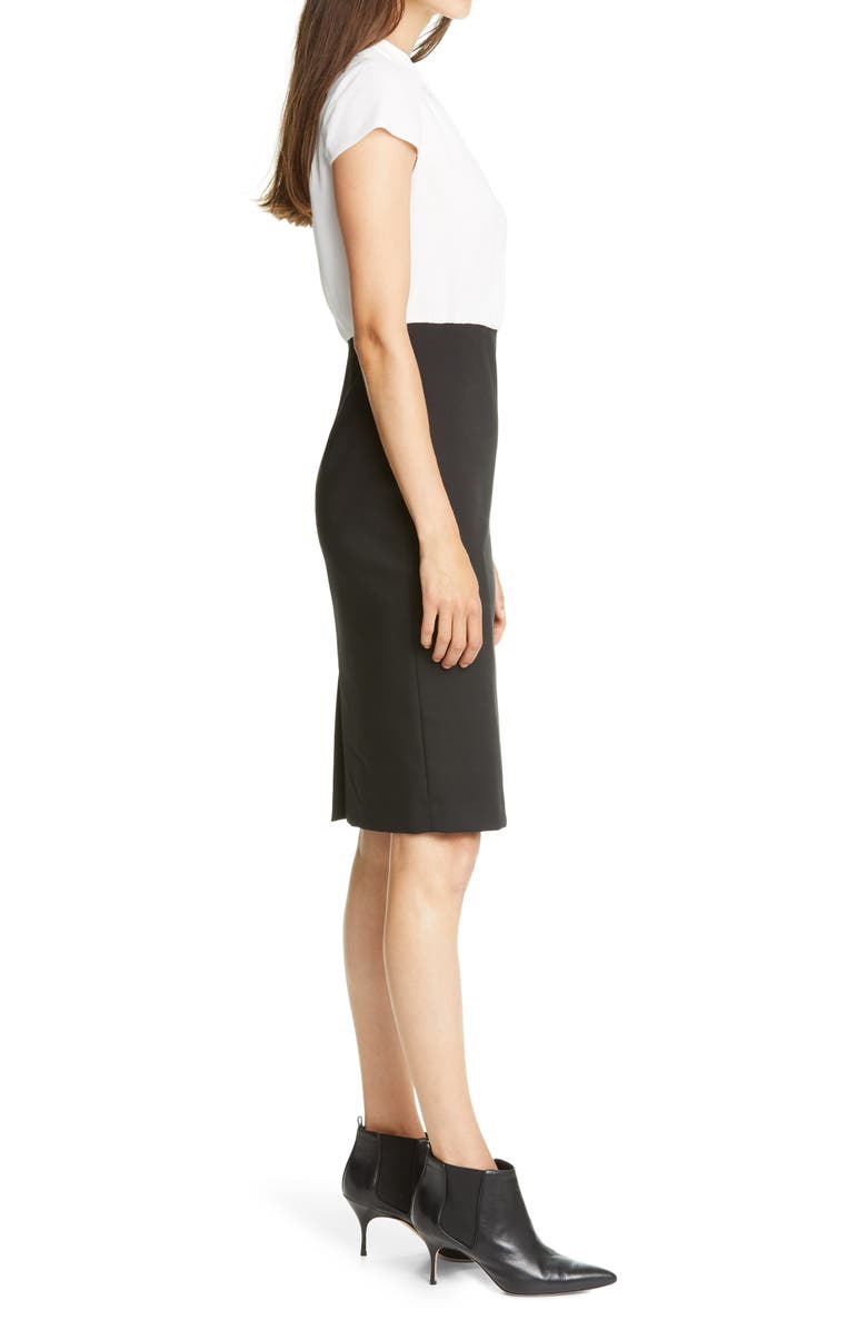Ted Baker London Daylla Two-Tone Mock Neck Pencil Dress, Alternate, color,