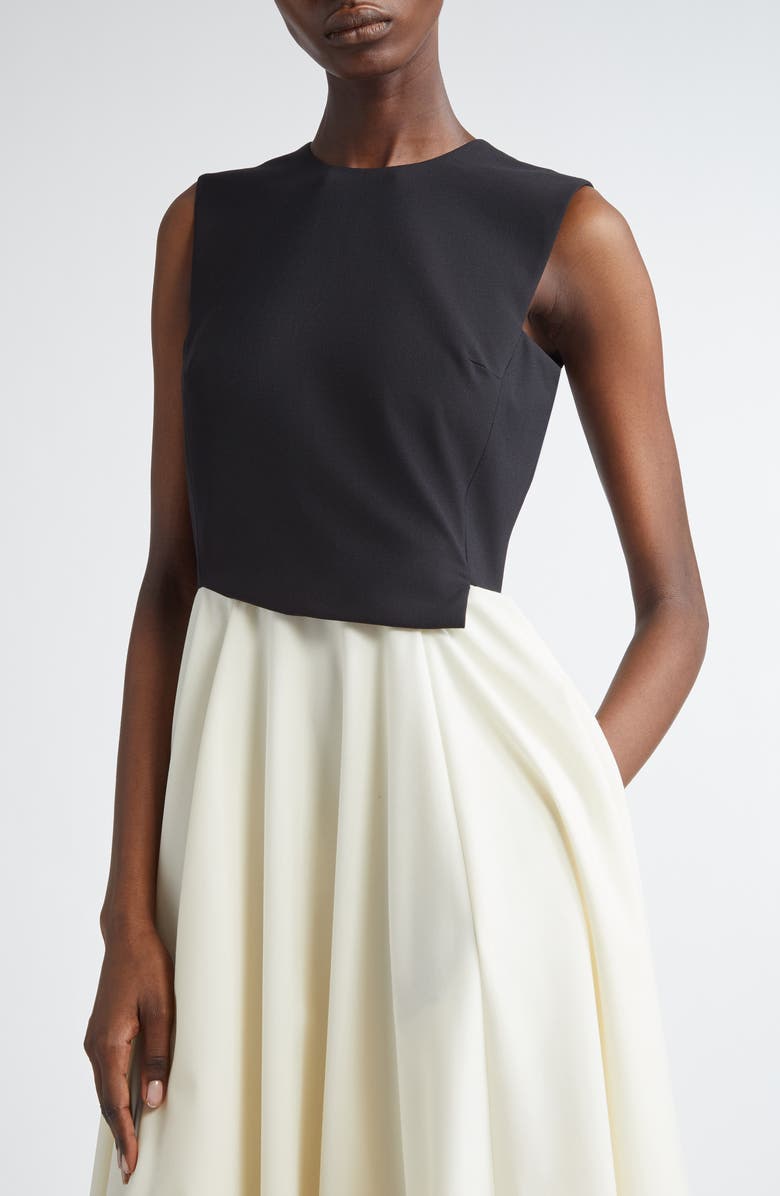 Emilia Wickstead Faux Two-Piece Midi Dress, Alternate, color,