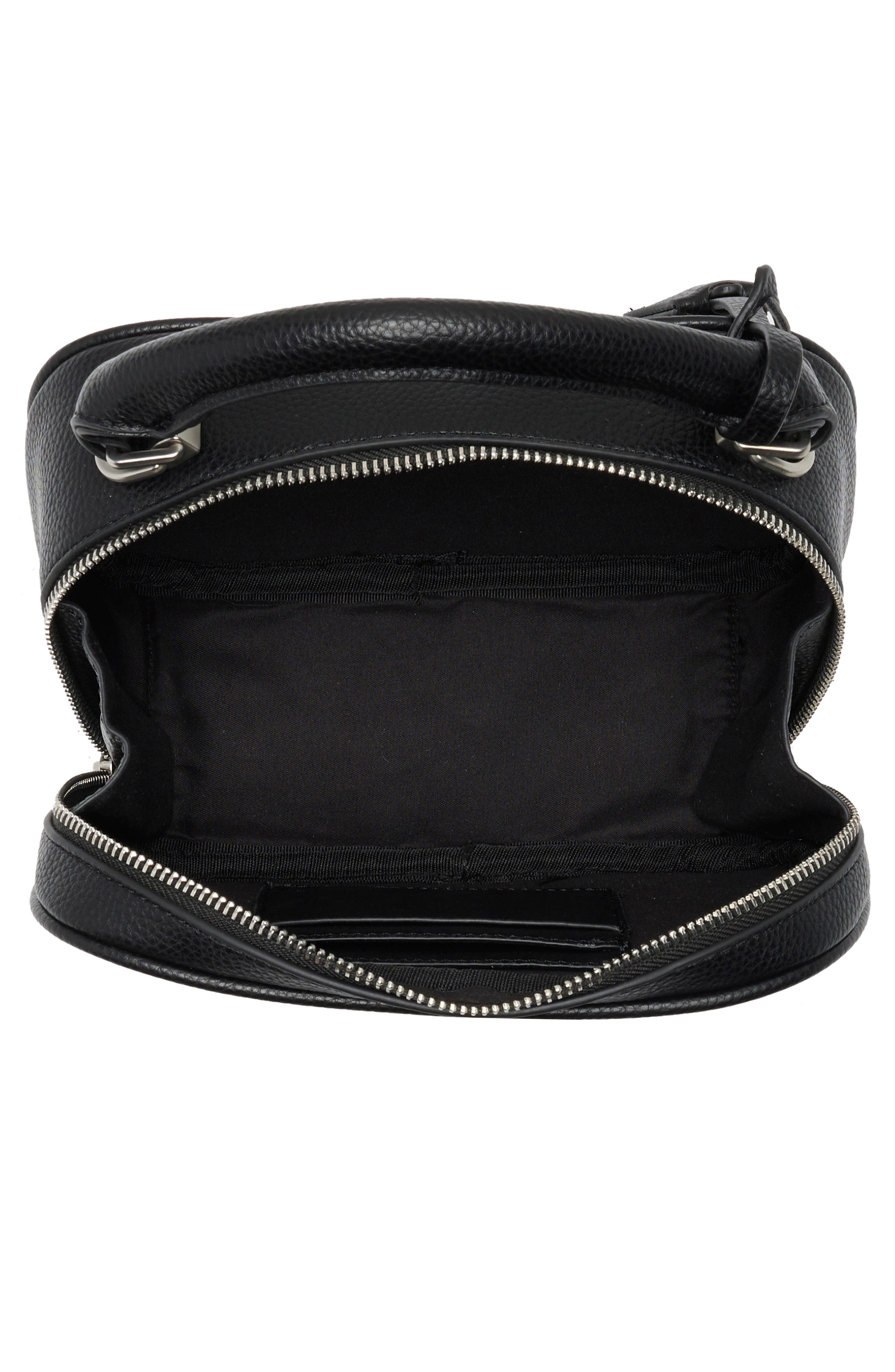 BCBG Mini Top Handle Zip Crossbody Bag, Alternate, color, Black