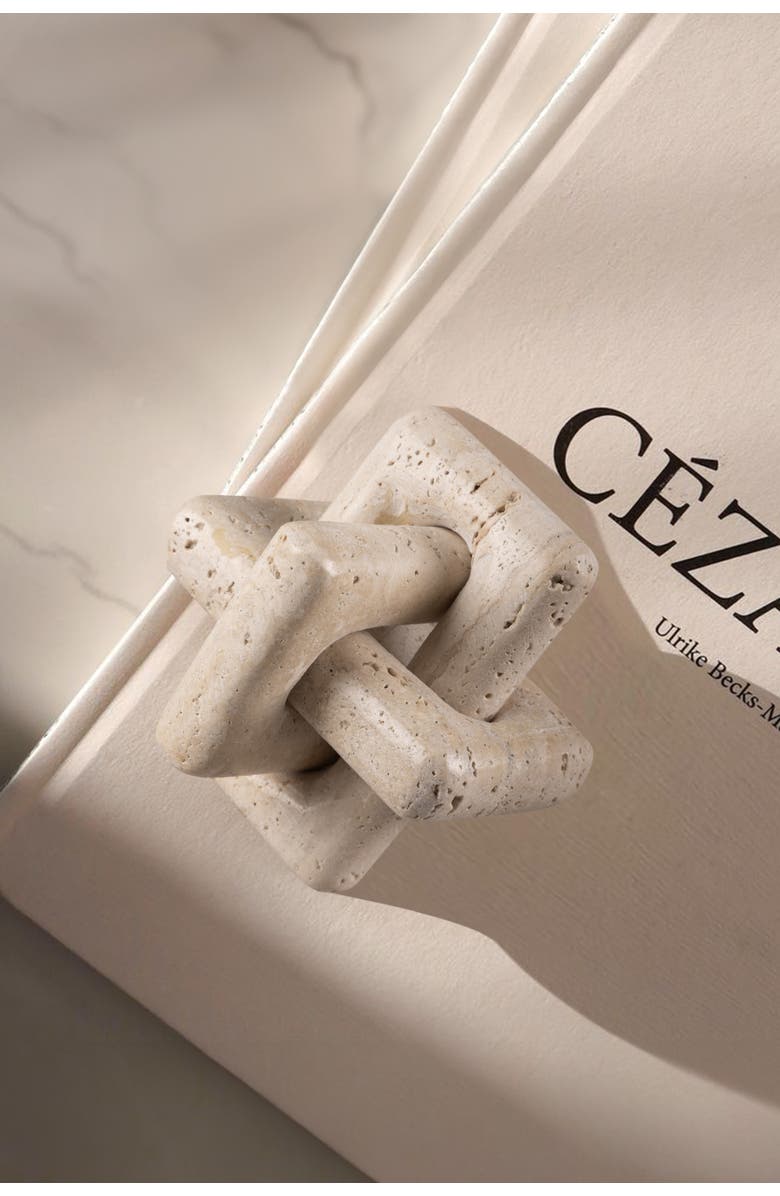 GAURI KOHLI Otago Small Travertine Knot, Alternate, color, Beige