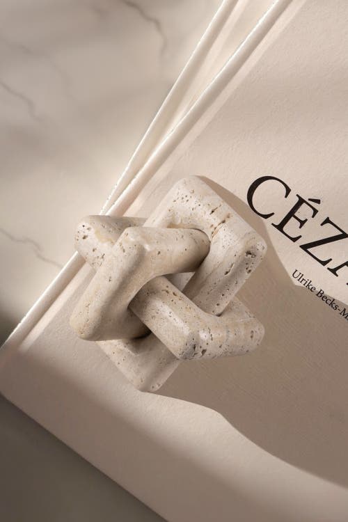 Gauri Kohli Otago Small Travertine Knot In Sand