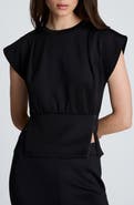 Kenneth Cole Shoulder Pleat Sleeveless Crewneck Top