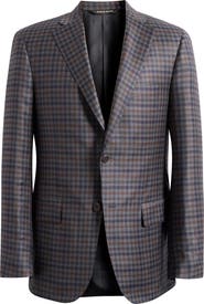Heritage Gold Milano Regular Fit Check Super 130s Wool Sport Coat