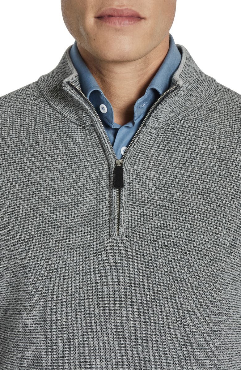 Jack Victor Daulac Quarter Zip Pullover, Alternate, color, Charcoal