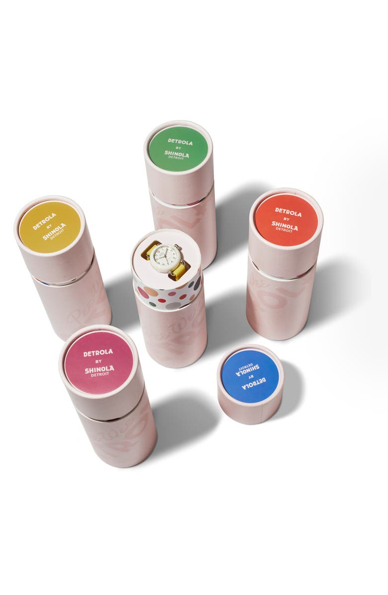 Shinola Detrola Pee Wee Silicone Strap Watch, 25mm, Main, color,