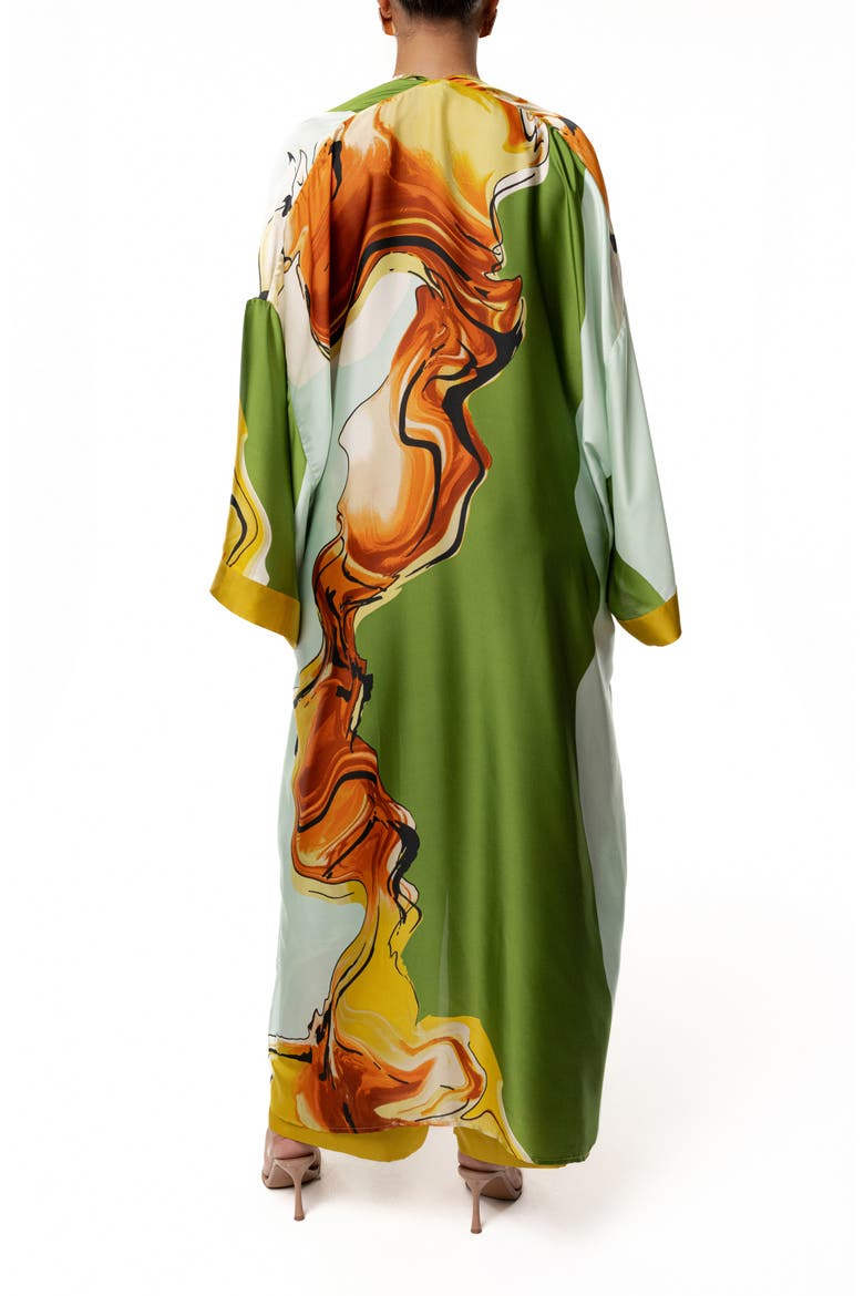 Nola Satin Maxi Duster, Alternate, color, GREEN