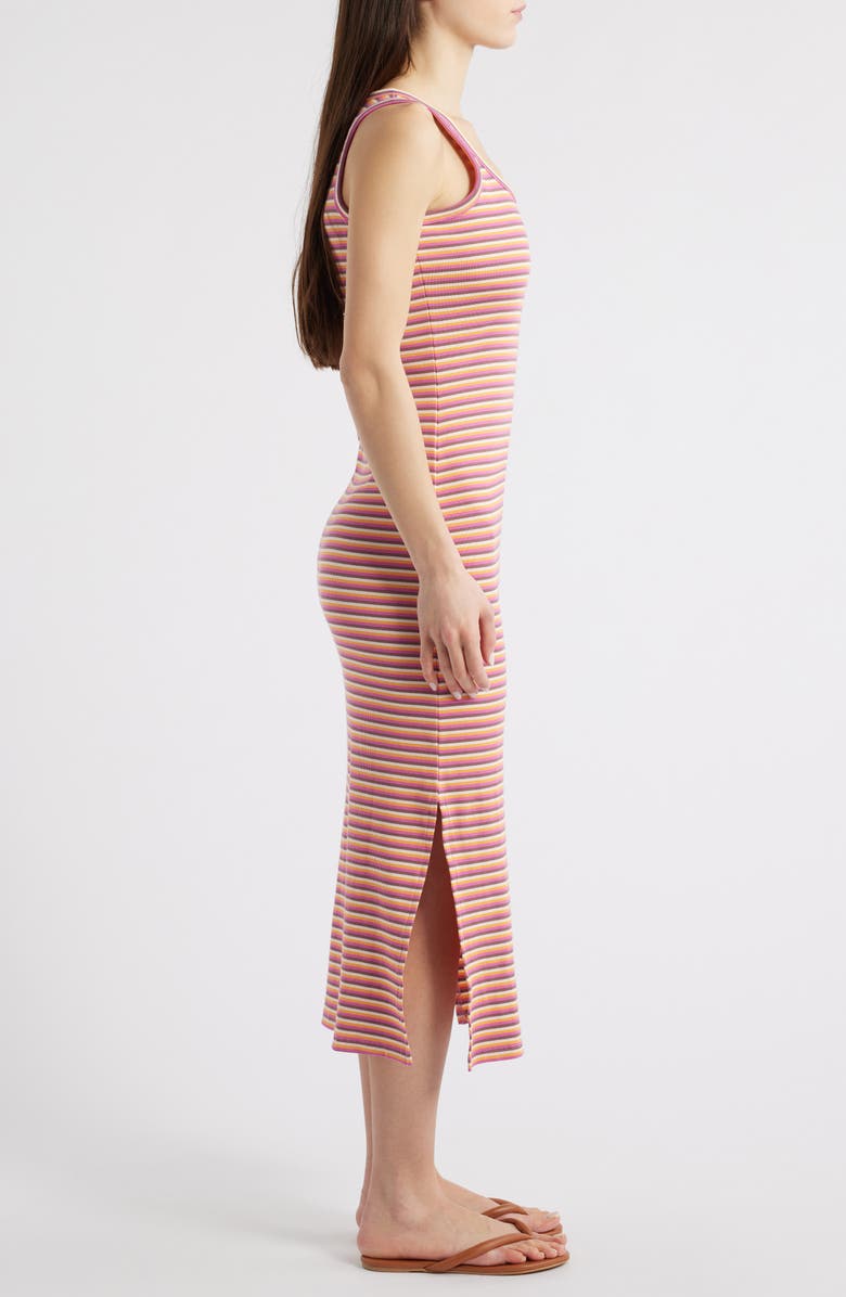 Rip Curl High Tide Stripe Cotton Rib Tank Dress, Alternate, color, 