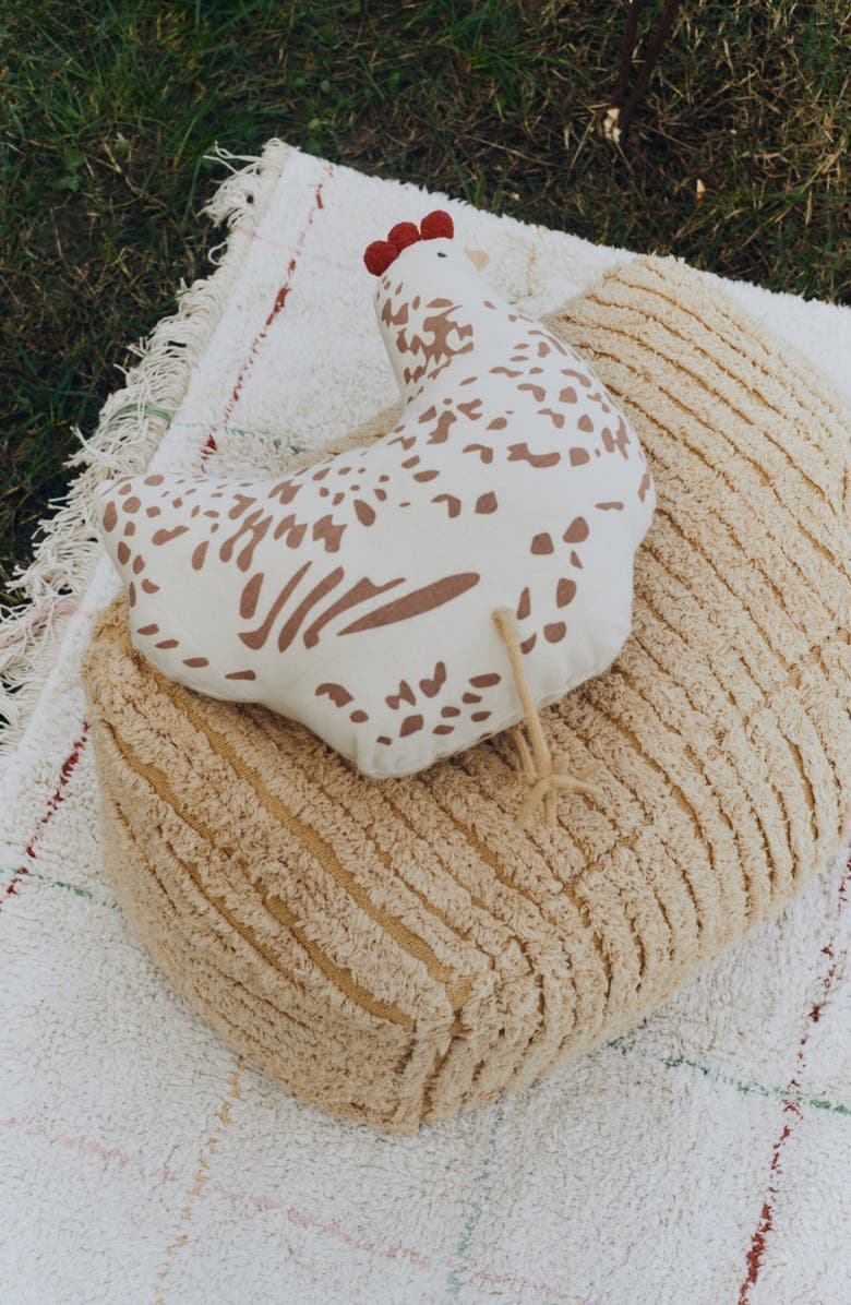 Lorena Canals Chicken Cushion, Alternate, color, Natural Chestnut