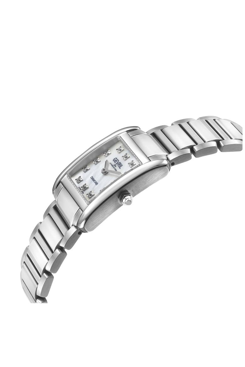 Regina Diamond Dial Bracelet Watch, 24mm x 32mm, Alternate, color, SILVER