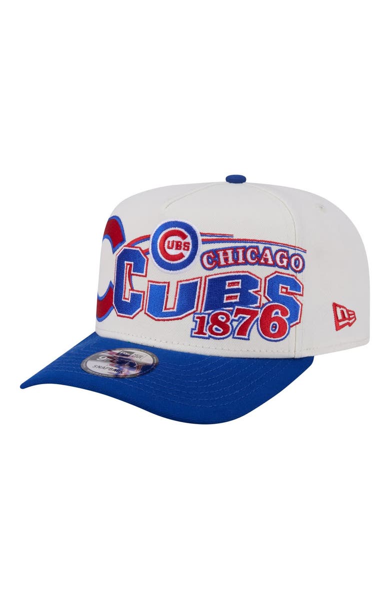 New Era Men's New Era Cream/Royal Chicago Cubs Classic A-Frame 9FIFTY Snapback Hat, Alternate, color, Cream