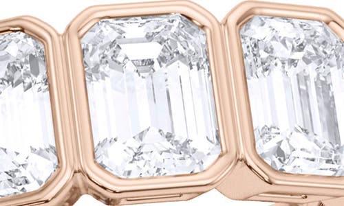 Hautecarat Oval Lab Created Diamond Eternity Ring In 6.60 Ctw Rose Gold