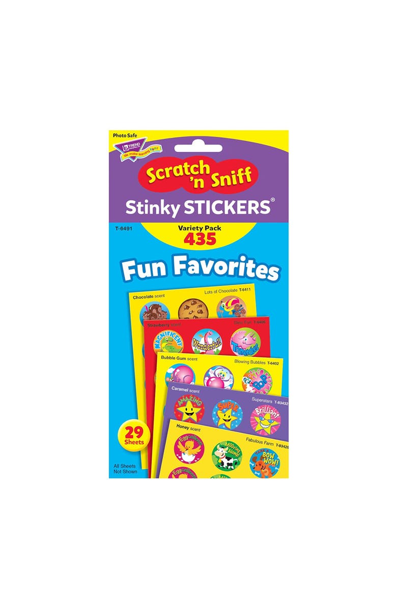 TREND Enterprises Fun Favorites Stinky Stickers Variety Pack, 435 Count, Alternate, color, Multicolored
