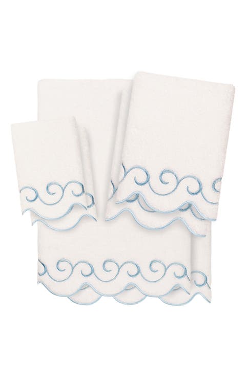 Simplicity Scallop 6-Piece Turkish Cotton Towel Set