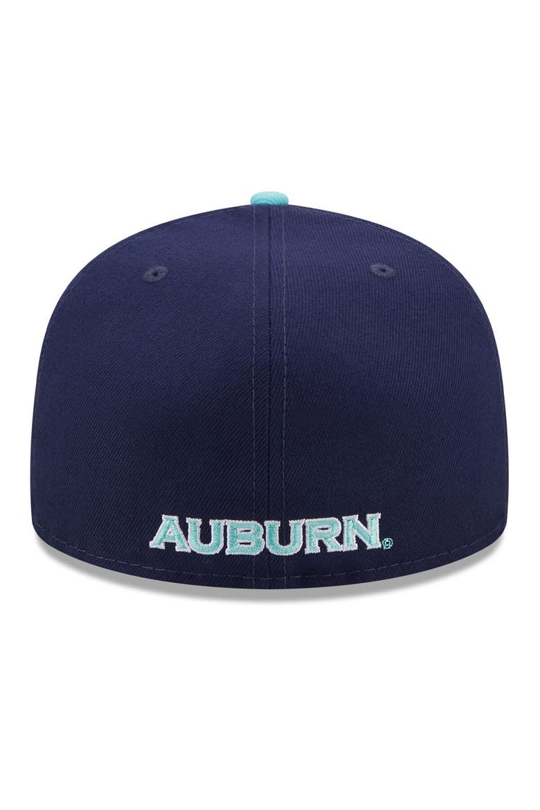 Men's New Era Navy/Light Blue Auburn Tigers 59FIFTY Fitted Hat, Alternate, color, Navy