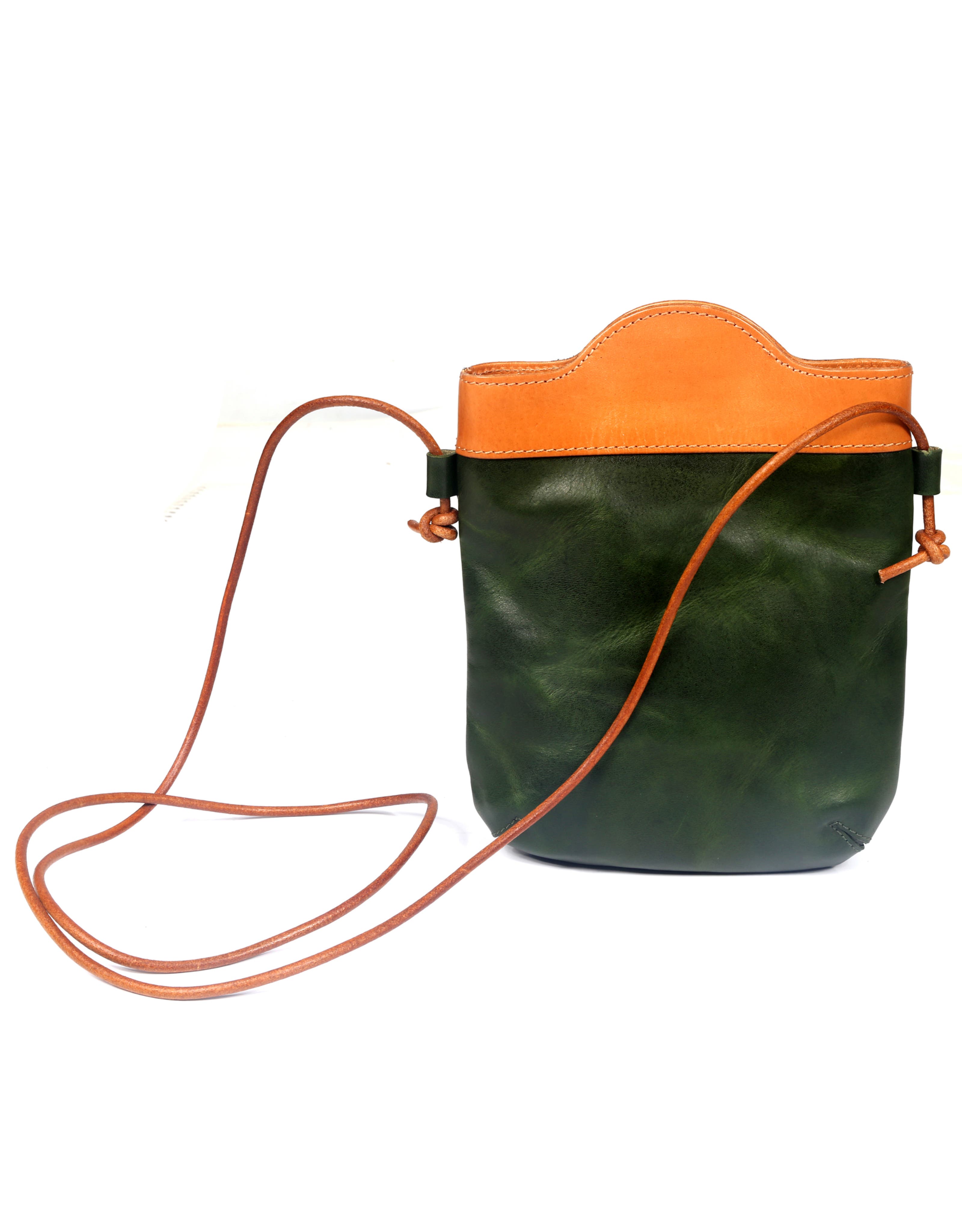 Out West Genuine Leather Compact Crossbody, Alternate, color, Green