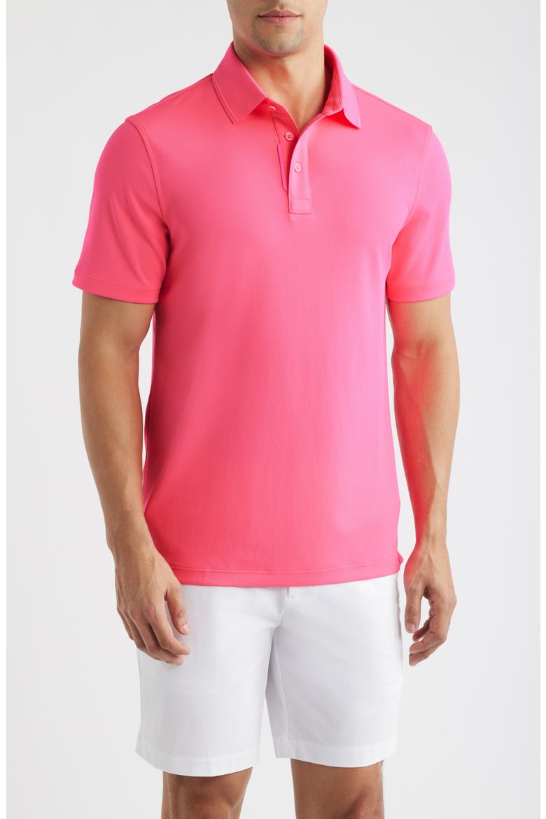 Essential Performance Piqué Golf Polo, Main, color, KNOCKOUT PINK