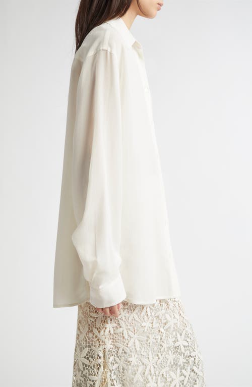 Totême Toteme Classic Crepe Button-up Shirt In White