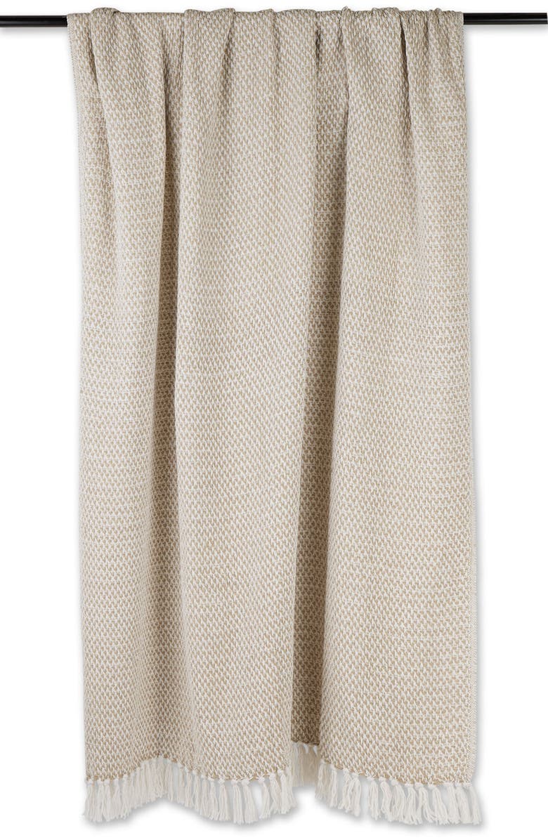 Design Imports Tassel Woven Cotton Throw Blanket, Alternate, color, 