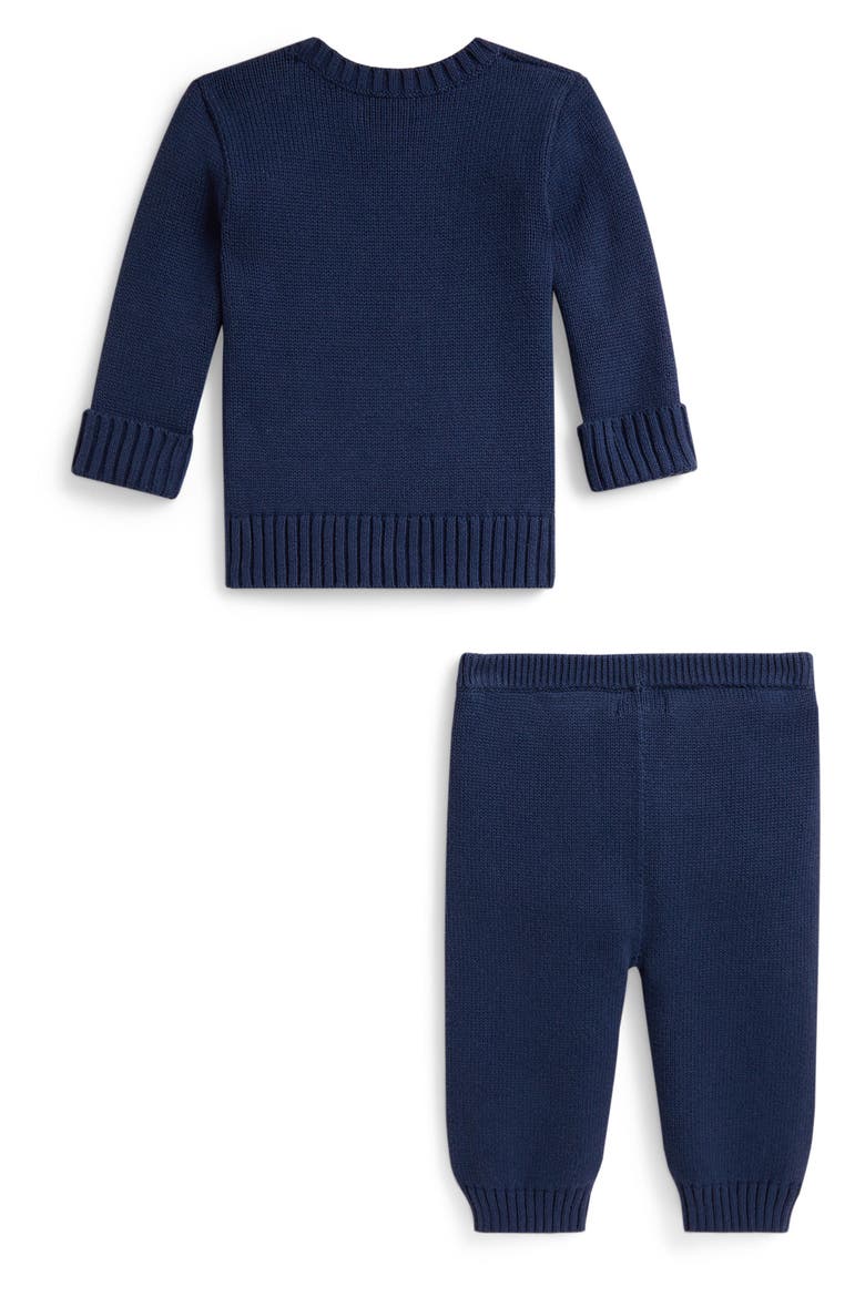 Kids' Truck Cotton Sweater and Pants 2-Piece Set, Alternate, color, RUSTIC NAVY MULTI