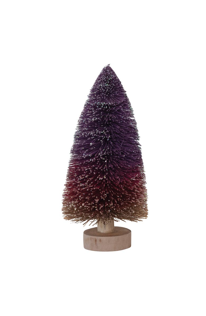 Storied Home Bottle Brush Tree on Wood Base, Main, color, Purple