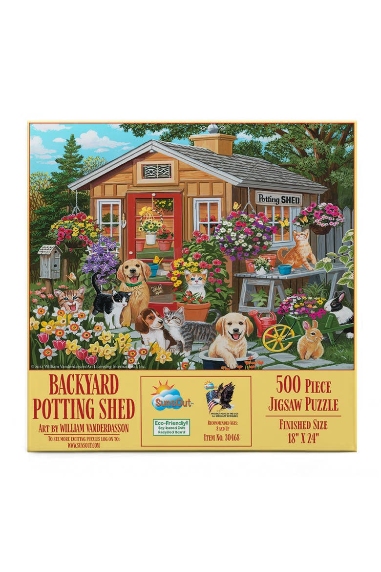 Backyard Potting Shed 500 piece Jigsaw Puzzle for Adults, Alternate, color, Multicolor