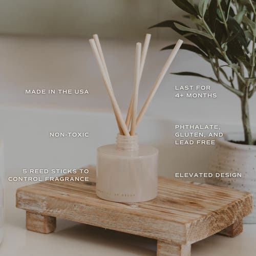 Sweet Water Decor White Translucent Glass Reed Diffuser In White