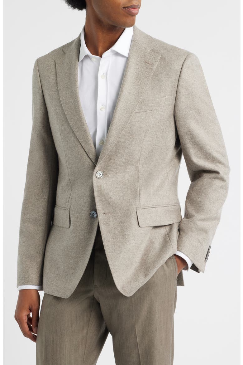 Hutson Brushed Wool & Cashmere Sport Coat, Main, color, OPEN GREY