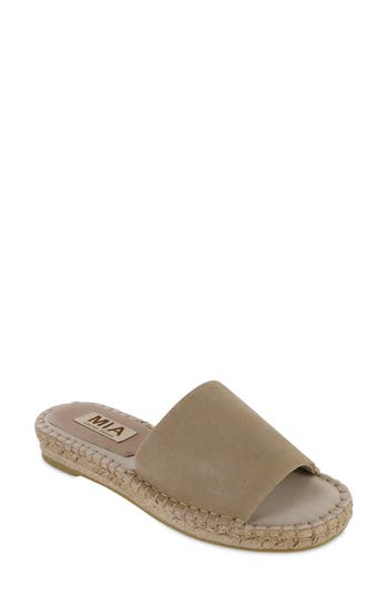 Mia Limited Edition Noveli Espadrille Platform Slide Sandal In Nude