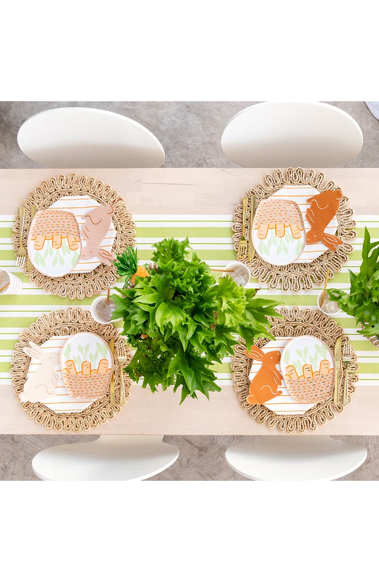 Daydream Society Bunnies In The Garden Basket Small Plates, Alternate, color,